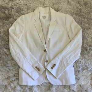 Women’s J-Crew White Linen Blazer